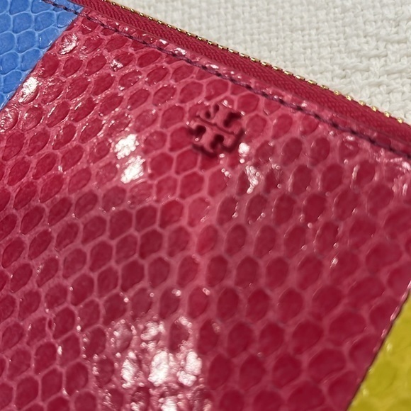 Tory Burch multicolored snake skin embossed like new wallet - Picture 7 of 10